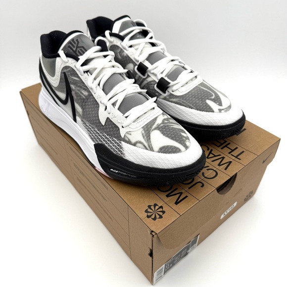 NIB New Nike Men's Kyrie 8 Basketball Shoes Size 11 White Black DJ6017 101 Court - Picture 3 of 10
